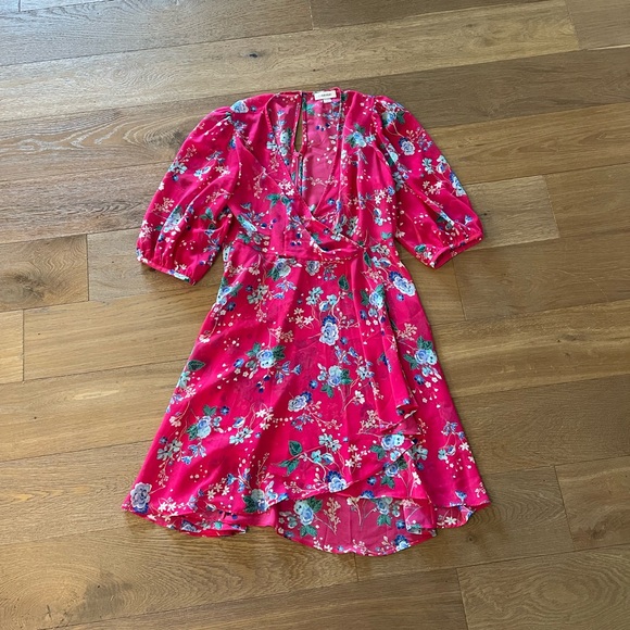 Calvin Klein Dresses & Skirts - Calvin Klein Floral Overlay Faux Wrap Dress - please read description